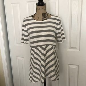 SOLD OUT!!! Contrasted Short Sleeve Striped Top